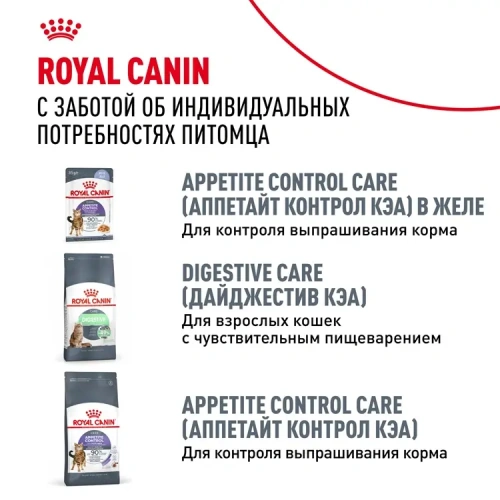 Влажный корм Royal Canin Appetite Control Care для кошек, контроль выпрашивания корма в соусе, 85гр