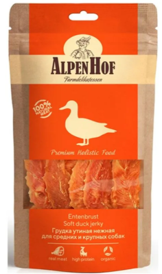 АльпенХоф A528 Лакомство д/средних и крупных собак Грудка утиная нежная 80г