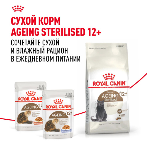  Royal Canin Ageing 12+  Консервированный корм для кошек старше 12 лет,  в соусе 28x85г.