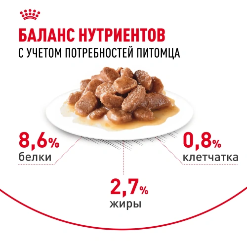 Влажный корм Royal Canin Hairboll Care для взрослых кошек кусочки в соусе, в паучах - 85 г