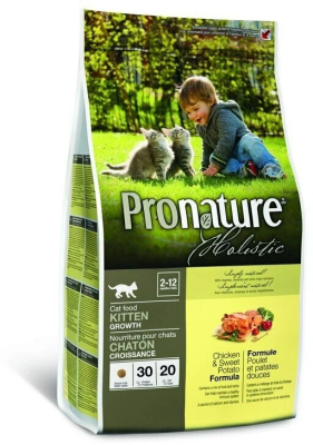 Сухой корм Pronature Holistic корм для котят, курица со сладким картофелем 340гр