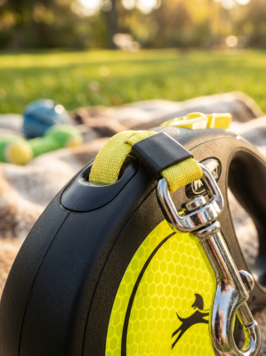 Поводок-рулетка Flexi Fun tape L 5 м,  50кг, неоновая