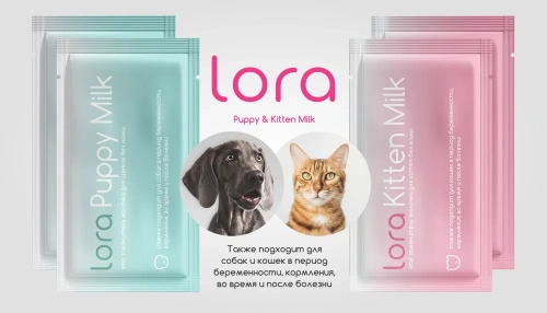 Lora Kitten Milk заменит. молока для котят, сухая смесь, наб. пауч., бут.+ щет. в подарок-30г х10шт