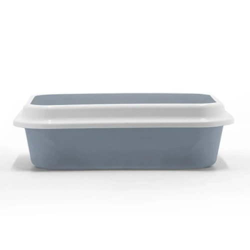 111514 Туалет LEADER для кошек с рамкой 46*34,5*14 см серый