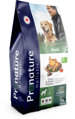 Сухой беззерновой корм Pronature Holistic Nordico GF для собак, индейка с уткой 2.5 кг 