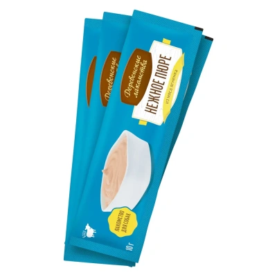 Деревенские лакомства 4х10 г нежное пюре для собак из мяса ягненка