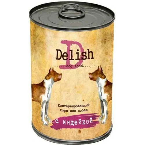 Delish консервы д/с индейка 970 гр