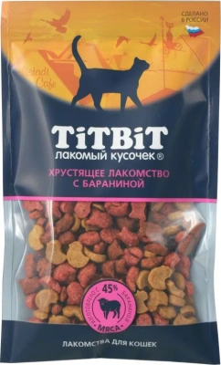 Лакомство Титбит  для кошек хрустящее с бараниной 60г