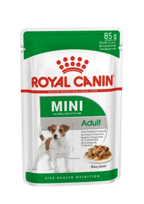 Royal Canin MINI ADULT Консервированный корм для взрослых собак мелких пород (в соусе), 12 х 85 г